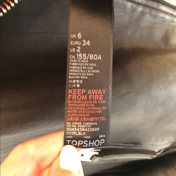Topshop Rosemary Leather Biker Jacket *PRICE FIRM* - Picture 4 of 8